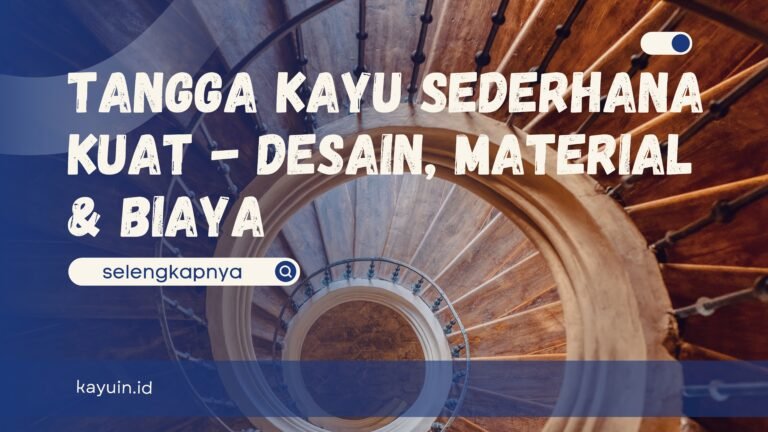tangga kayu sederhana kuat