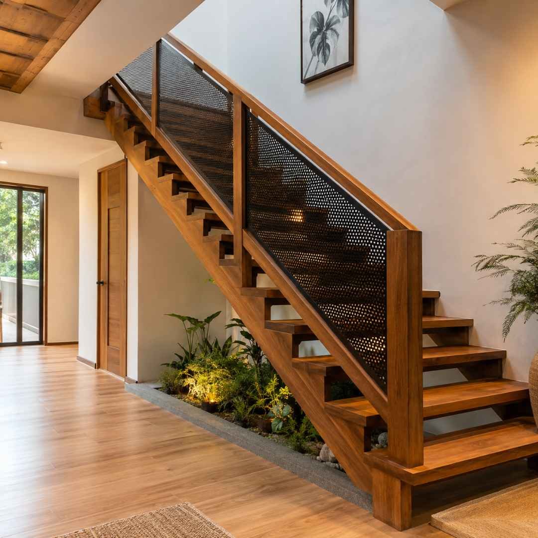 Railing Tangga Kayu