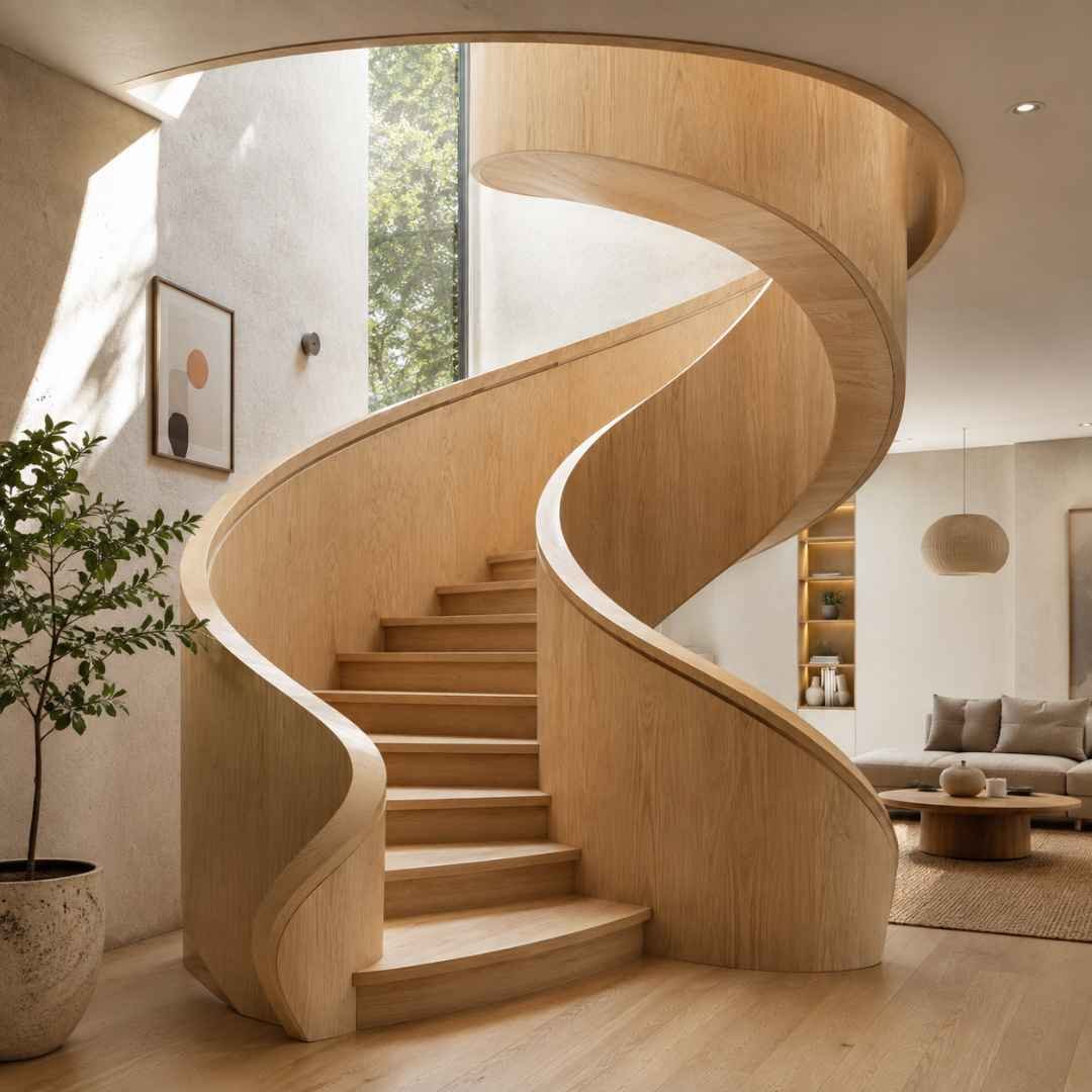 Railing Tangga Kayu
